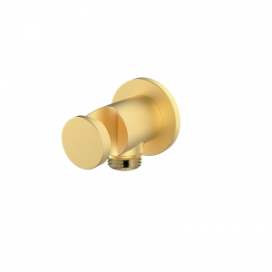 05006607 PREMIUM Держатель душевой лейки латуни с цилиндрической электрической розеткой Матовое Золото GRB MIXERS