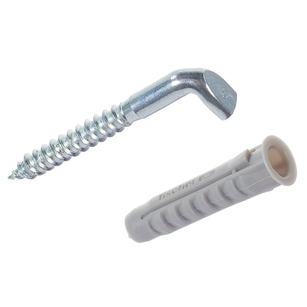 Дюбель для полнотелых материалов Fischer SX с прямым крюком, 6x30 мм нейлон/оцинкованная, сталь, 8 шт STLM-2093945