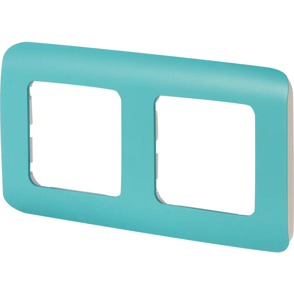 Рамка для розеток и выключателей Lexman Cosy 2 поста, цвет темная бирюза STLM-2125927 - Вид №1