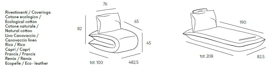 Хлопок футон кресло / матрас Lago CHAMA ARCH-00058830 - Вид №4