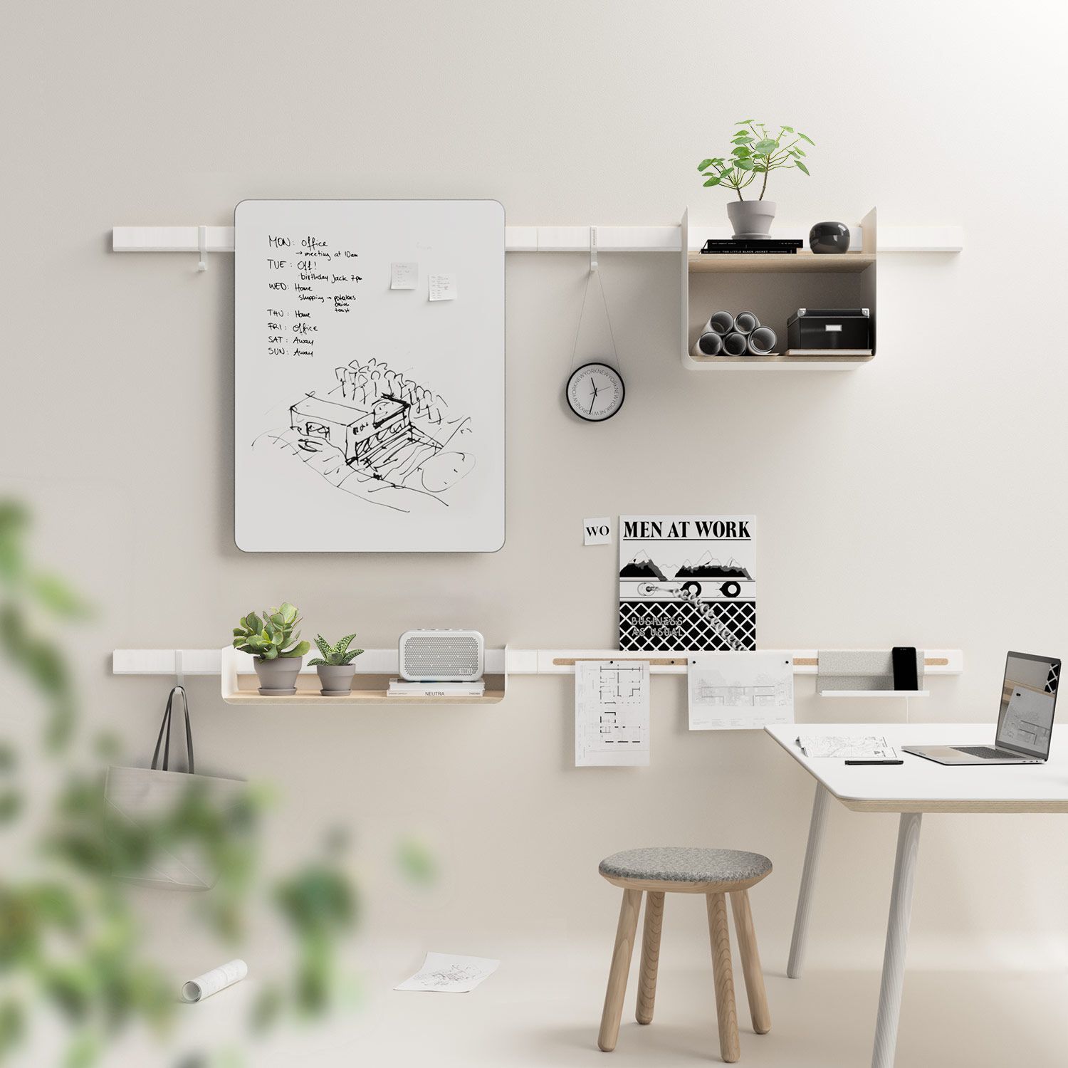 Деревянная система полки с доской Variand Furniture H01 ARCH-00105710 - Вид №2