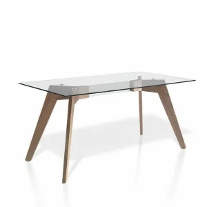 Обеденный стол прямоугольный стеклянный 180см Sofisticado от Angel Cerda ANGEL CERDA  00-3865645 Орех;коричневый;прозрачный