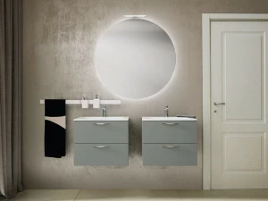 Archeda Подвесной туалетный столик с ящиками, лакированный Light