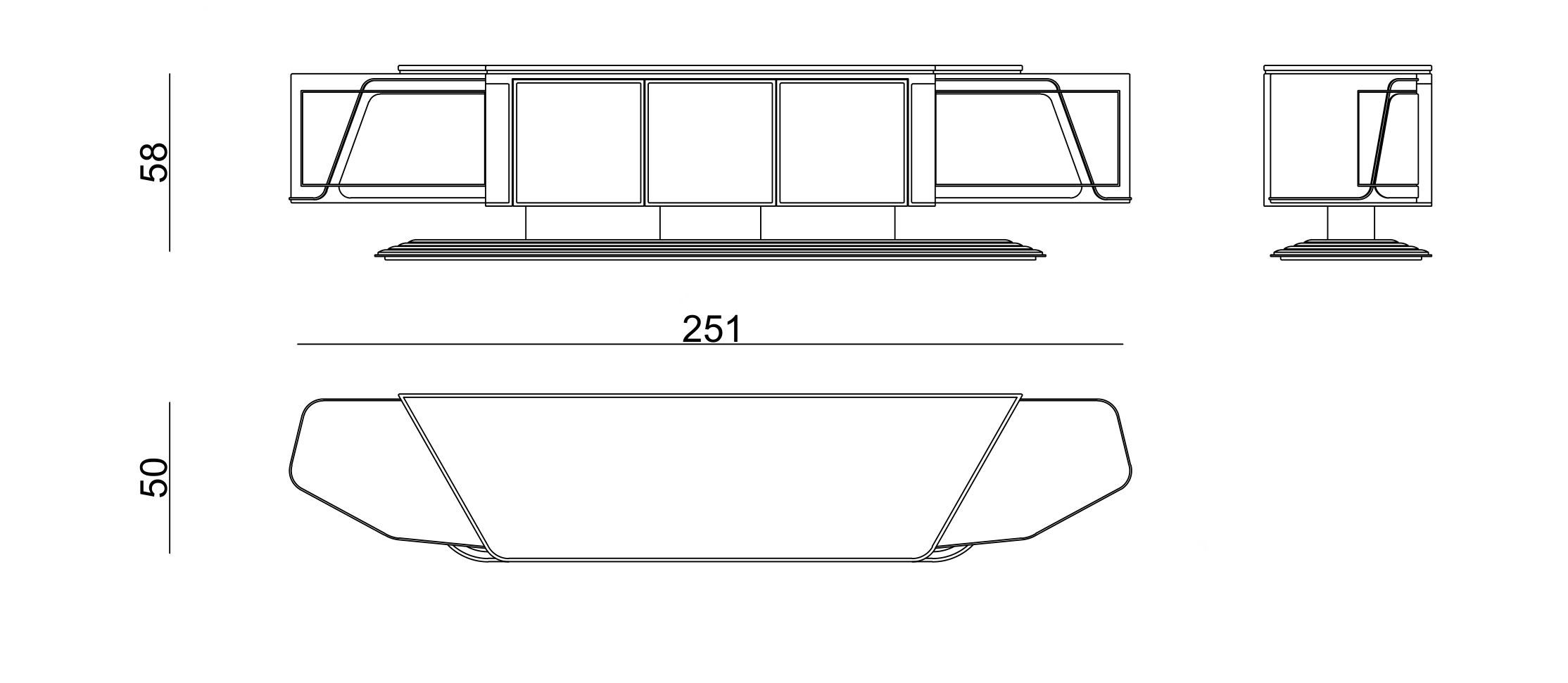 Низкий шкаф для телевизора с распашными дверцами Zebrano Hypnos ARCH-00128940 - Вид №5