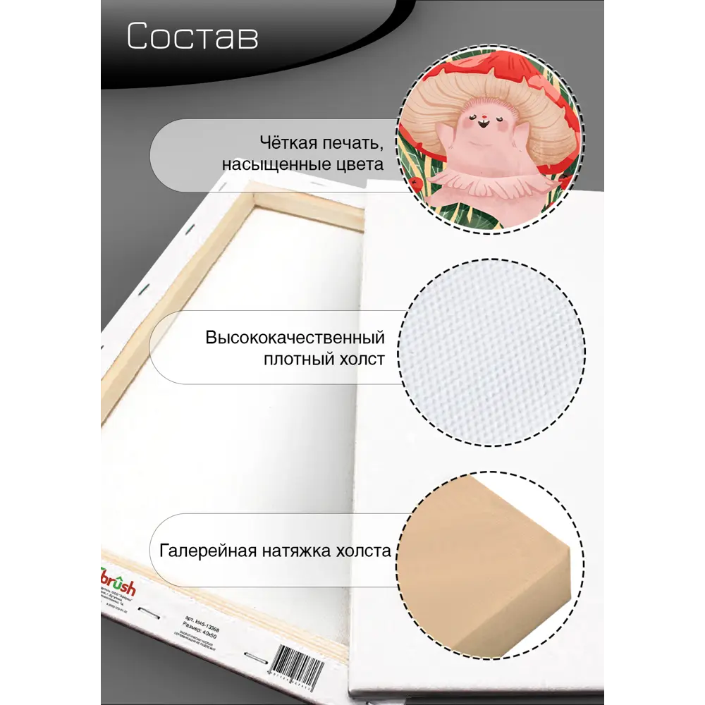 Картина на холсте Боба 40x50 см FBRUSH STLM-2113173 - Вид №10