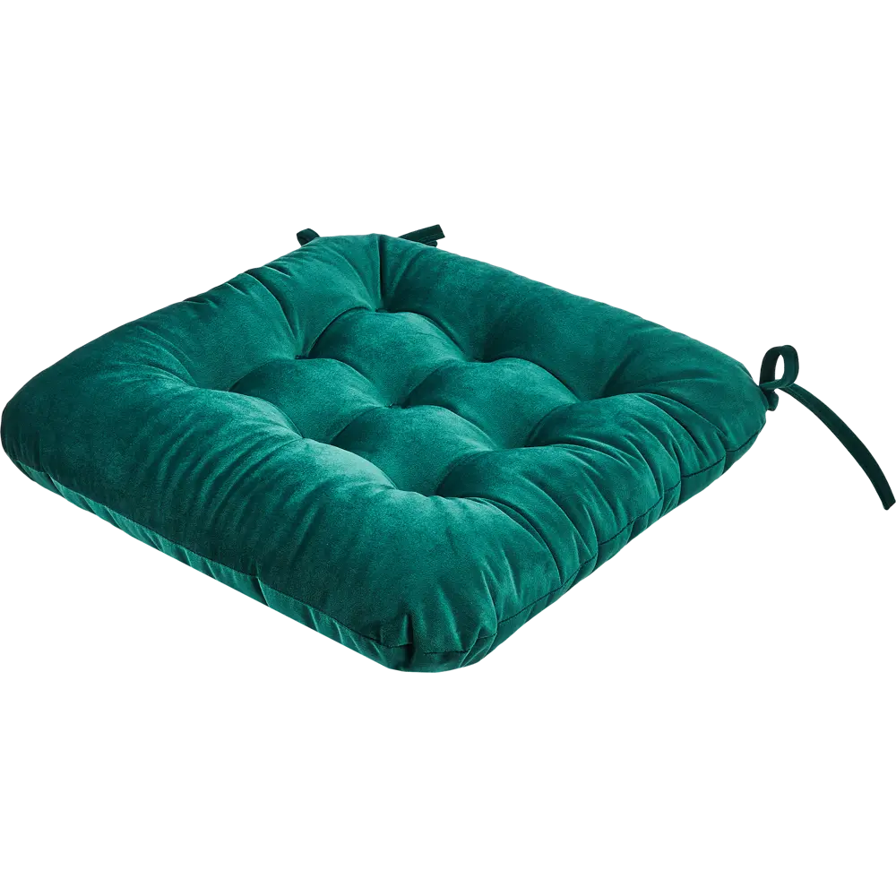 Подушка для стула LINEN WAY Exotic 1 в стиле бархат, зеленая 40x36 см 89337719 STLM-1571900 - Вид №1