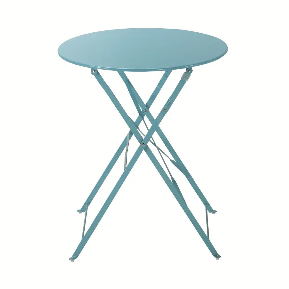 Стол садовый круглый Naterial Flora Origami складной 60х71 см сталь синий STLM-2184005