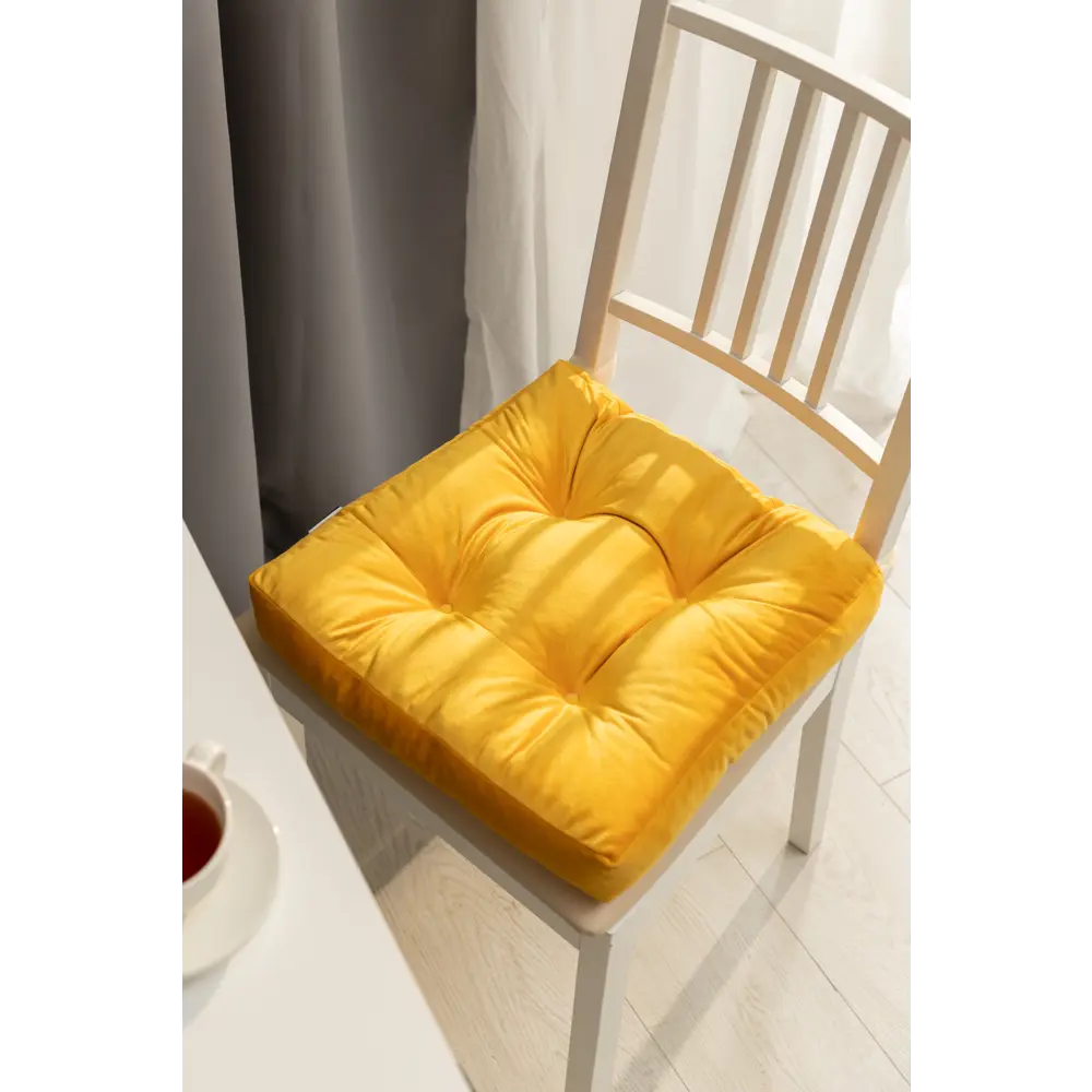 Подушка для стула Jimena 40x40 см цвет жёлтый SEASONS STLM-2035111 - Вид №3