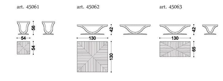 Деревянный прямоугольный журнальный столик OPERA CONTEMPORARY TESEO ARCH-00034281 - Вид №5