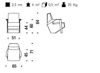 Кресло с подлокотниками MOROSO Silver Lake ARCH-00139503 - Вид №11