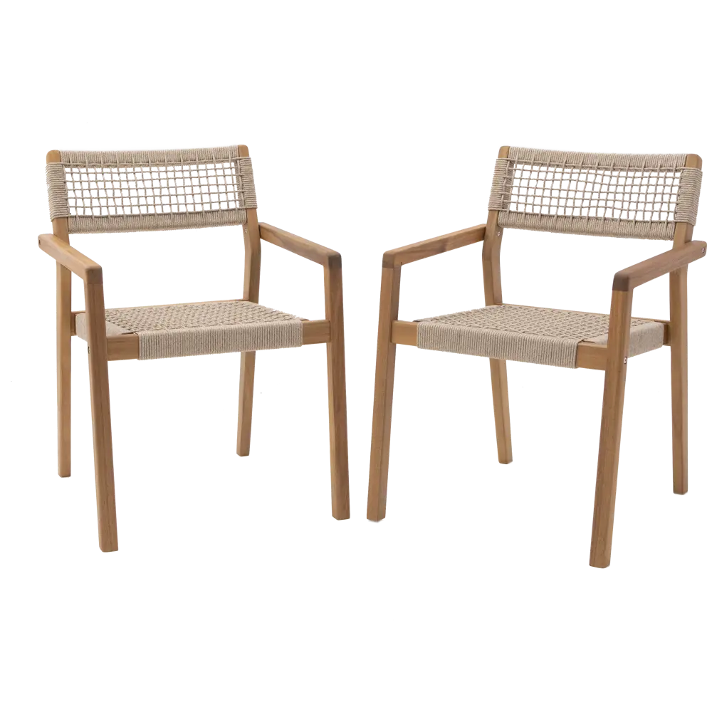 Кресло садовое Naterial Oasis 57x61x81 см акация цвет дерево 2 шт STLM-2014332 - Вид №5