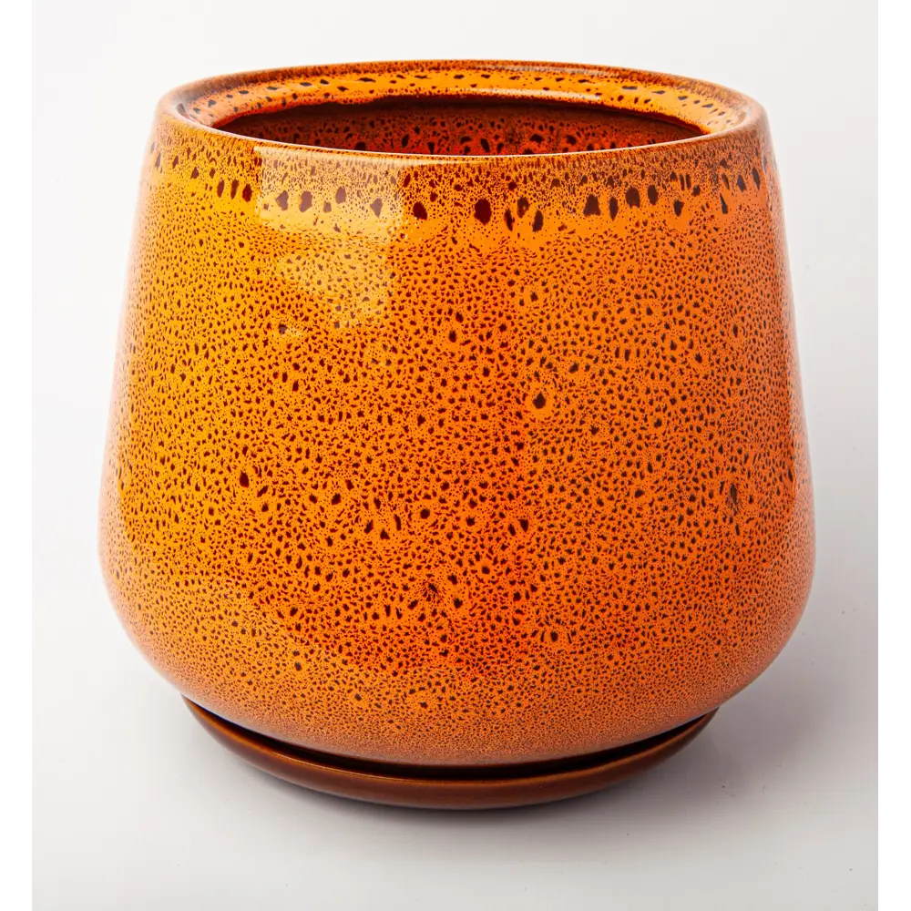 Горшок цветочный Gonchar Скарлет №1 Люкс ø28 h31 v19 л керамика рыжий STLM-2096744