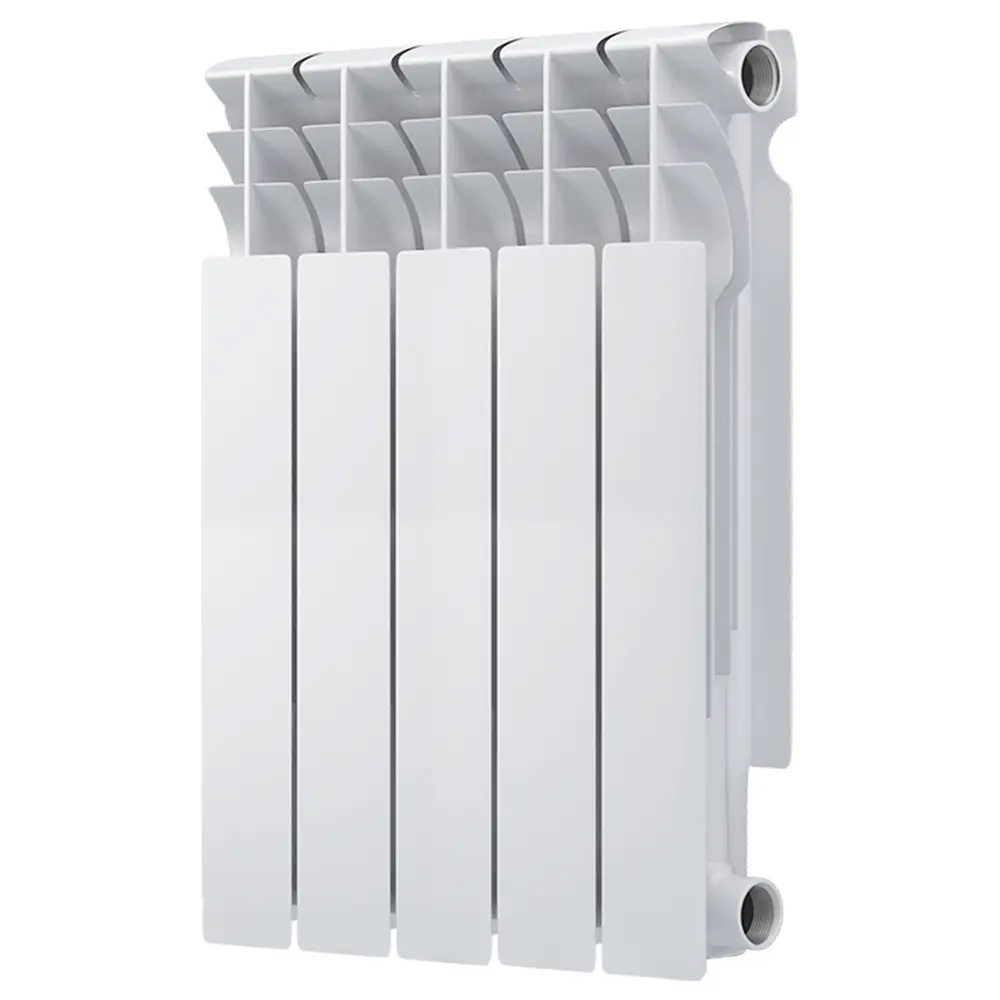 Радиатор секционный Oasis Bimetal 500/80 5 секций боковое подключение биметалл белый STLM-2114825 - Вид №1