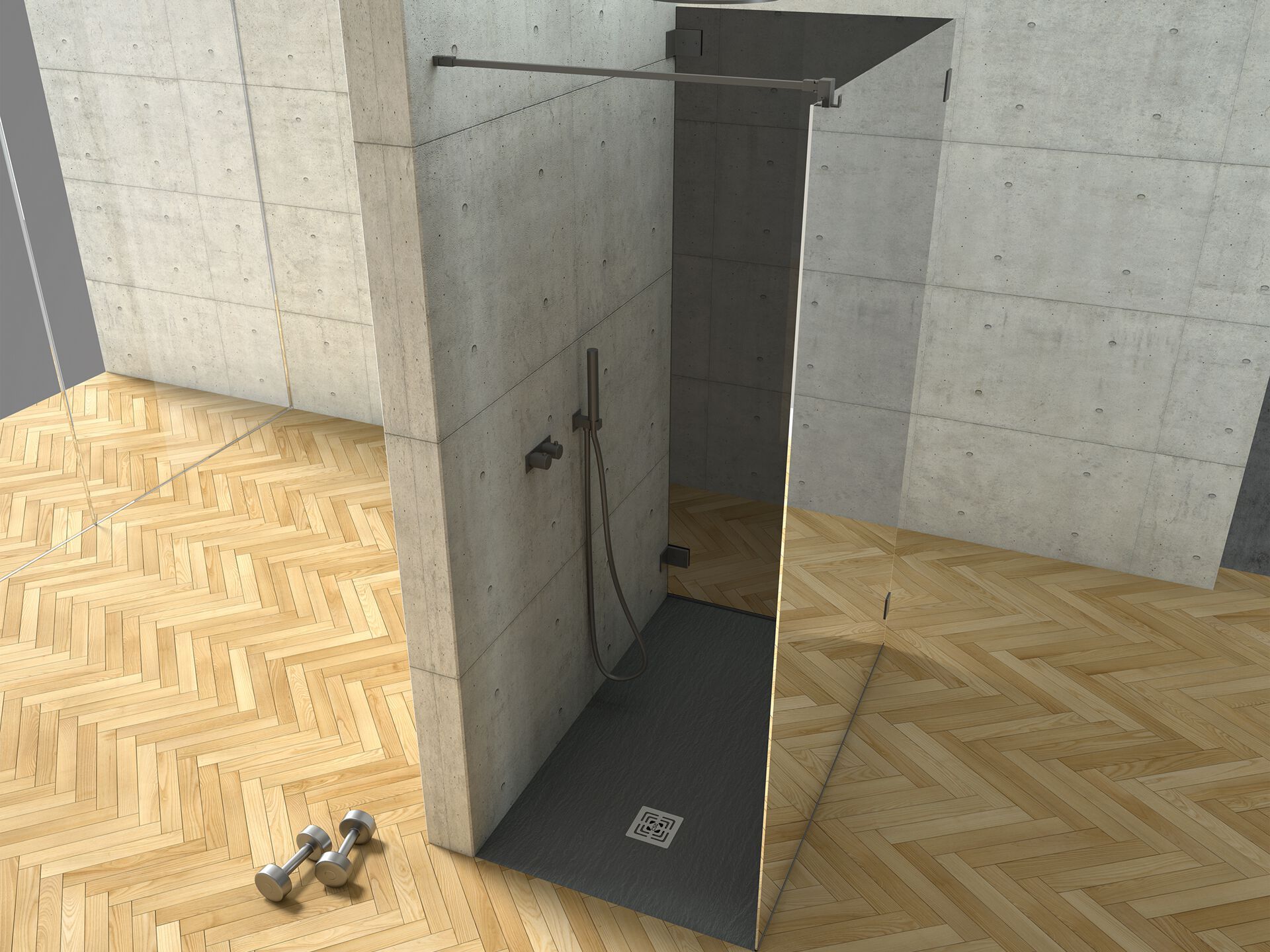 Алюминиевый и стеклянный душ CSA Box Doccia GEMMA W.AD+L ARCH-00017263