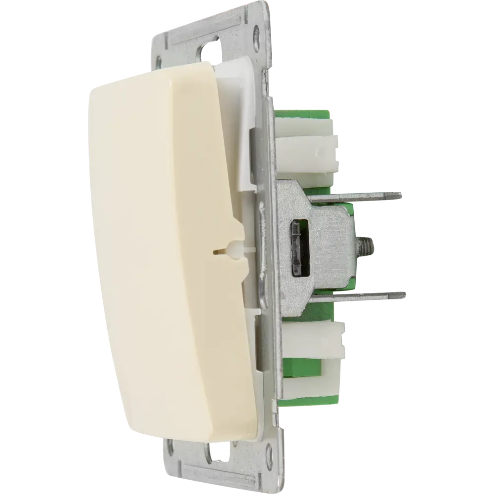 Выключатель встраиваемый Hegel Мастер 1 клавиша цвет слоновая кость STLM-2197546 - Вид №4
