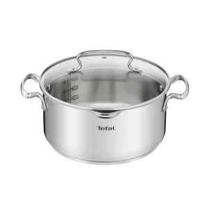 Кастрюля с крышкой 4.7 л Tefal 2100113152 нержавеющая сталь цвет серый