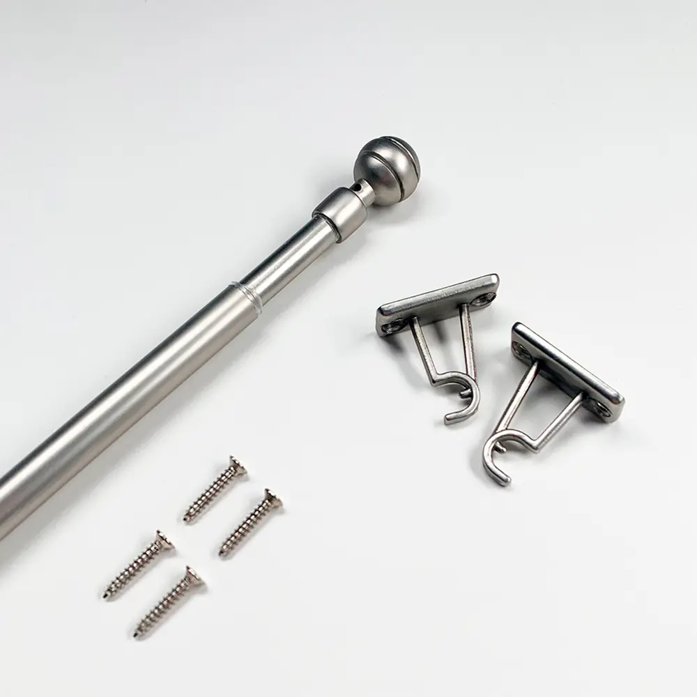 ЭСКАР Сфера - однорядный витражный карниз 80-120 см никель 89370880 STLM-1568846 - Вид №2