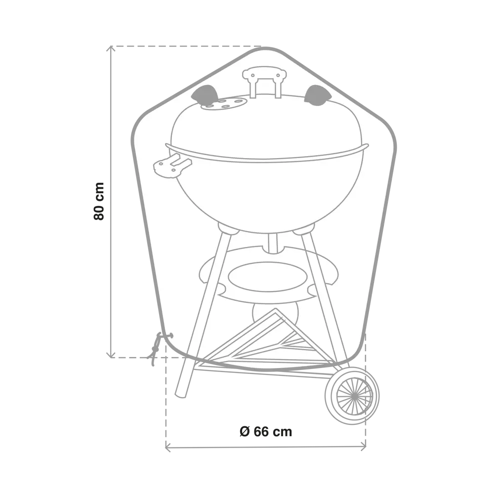 Защитный чехол для барбекю Naterial 66x80x66 см полиэстер светло-серый STLM-2199696 - Вид №6