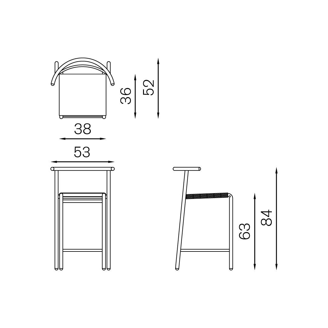 Высокий стул из стали с порошковым покрытием BALERI ITALIA Cafè Chair ARCH-00093176 - Вид №11