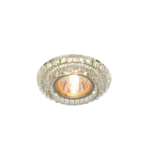 Спот точечный встраиваемый Elektrostandard 7247 под отверстие 60 мм, MR16 с LED-подсветкой, 1 м², цвет прозрачный