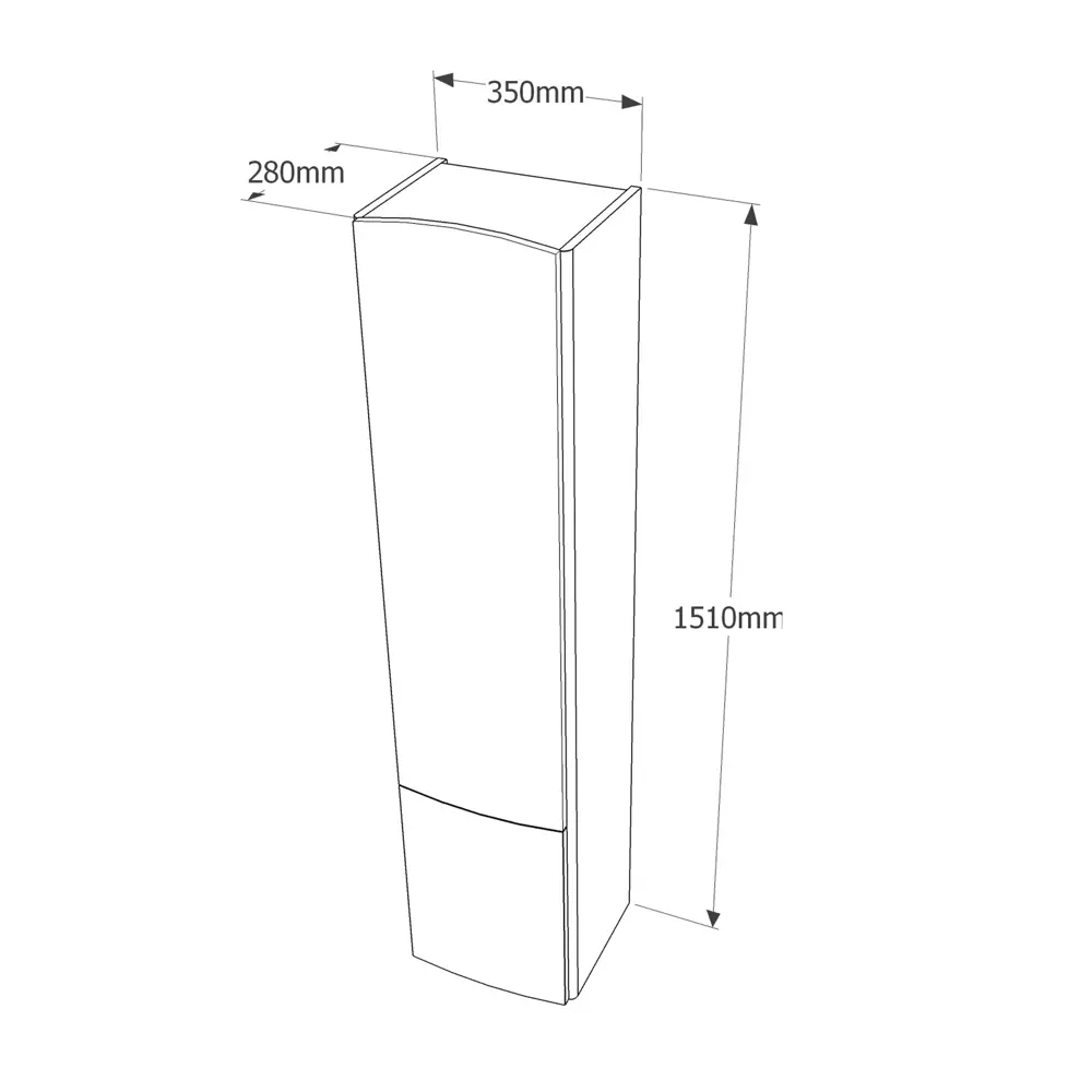 Пенал подвесной Cosmo 35 см цвет белый VIGO STLM-2104285 - Вид №5