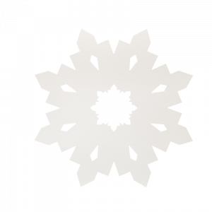 990131 Chrystel white подстановочная салфетка снежинка 40x40 см, толщина 1,6 мм;LIND DNA