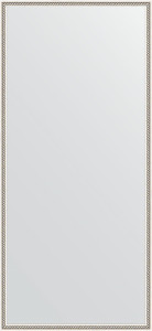 BY 0759 Зеркало в багетной раме - витое серебро 28 mm EVOFORM Definite