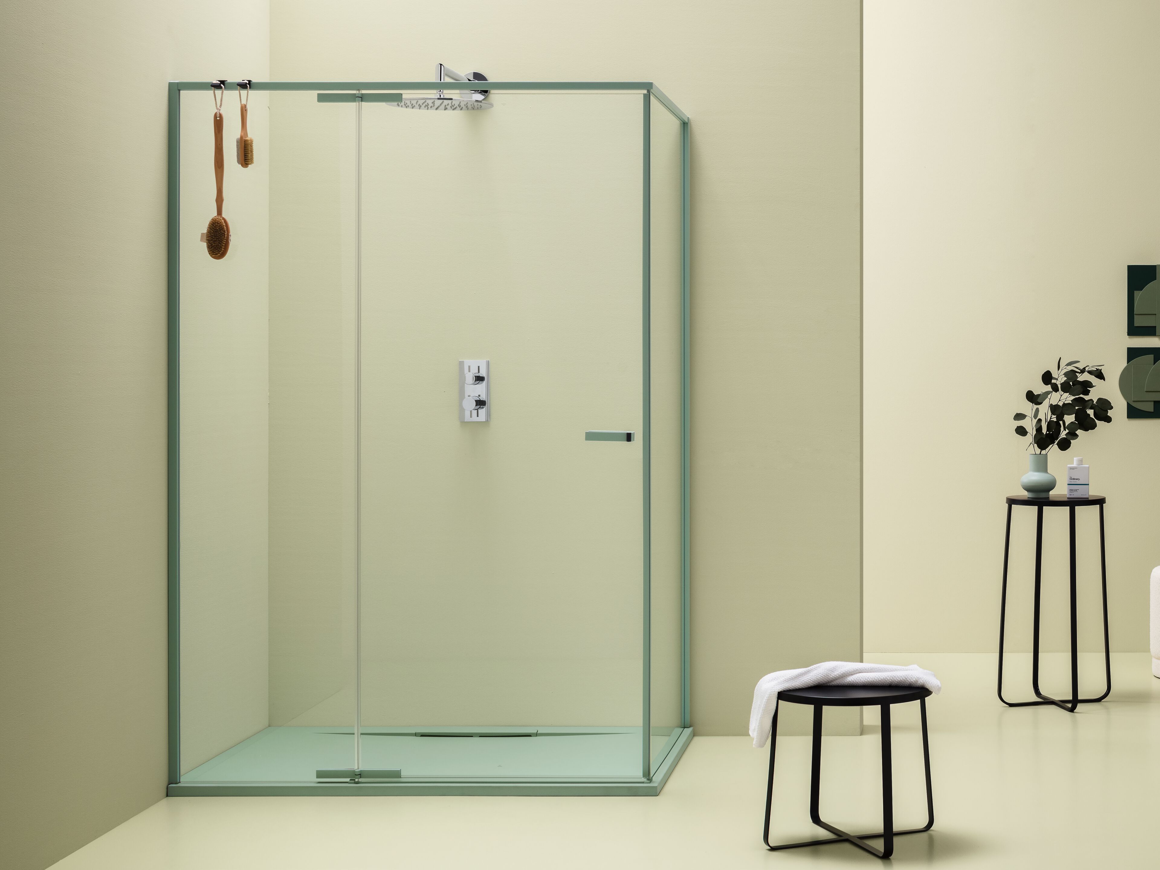 Угловая прямоугольная душевая кабина с распашной дверью ARBLU проволока ARCH-00077377