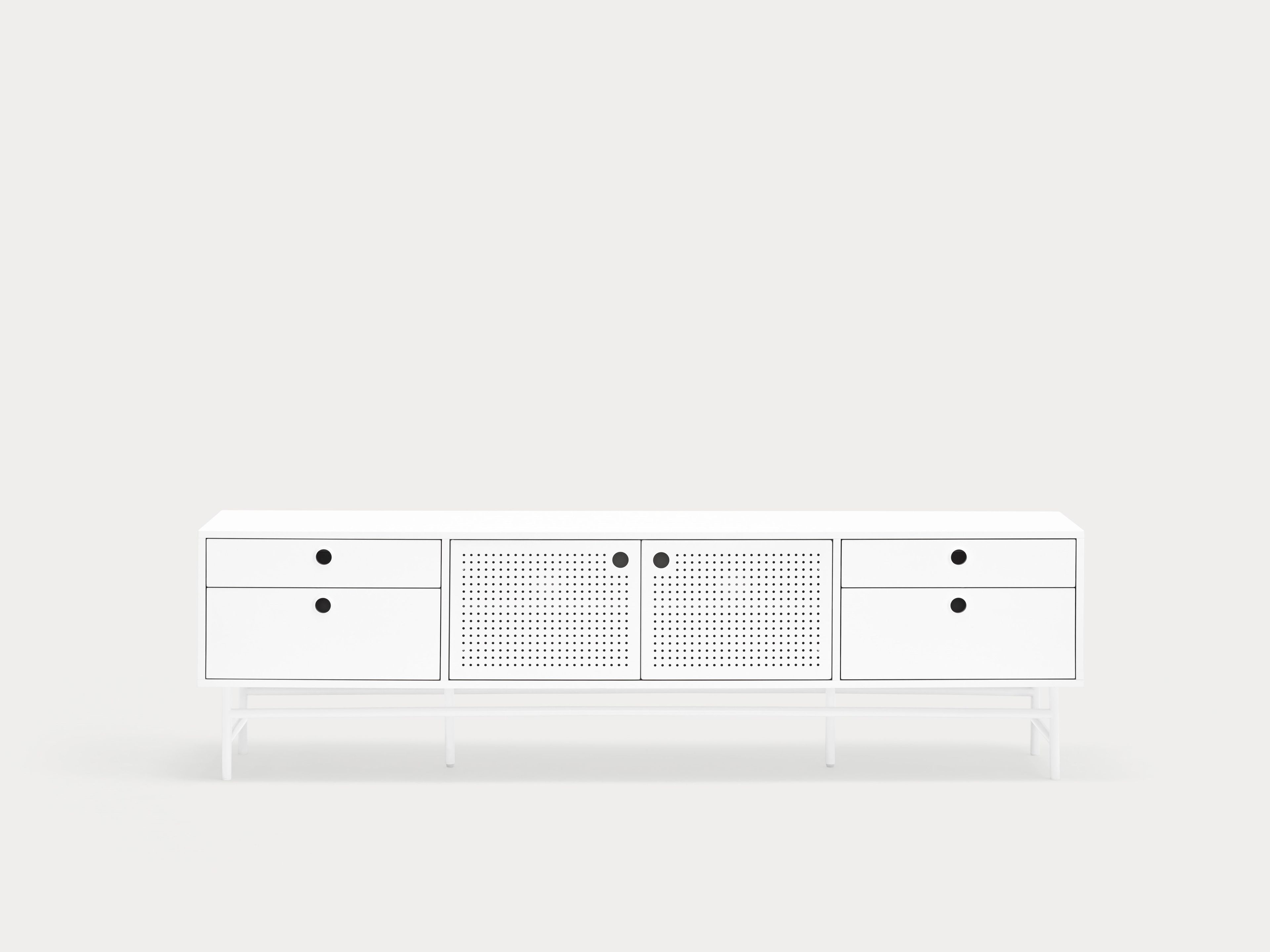 Шкаф для телевизора из МДФ с распашными дверцами и ящиками TEULAT точка ARCH-00150209 - Вид №16