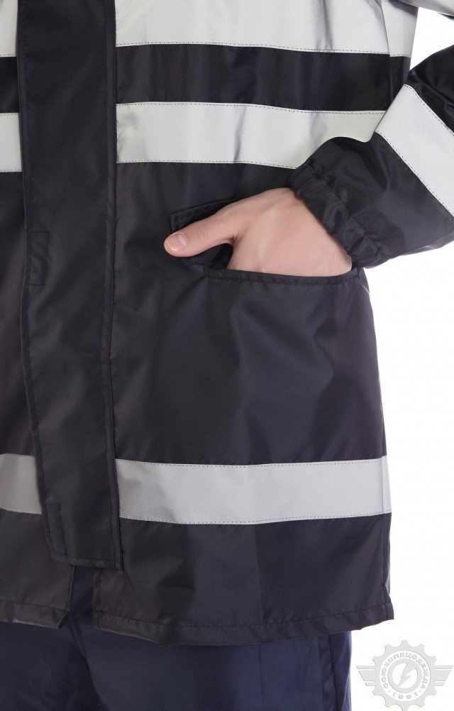 65799 Куртка-ветровка с СВП синяя  Непромокаемая спецодежда  размер 52-54/170-176  - Вид №8