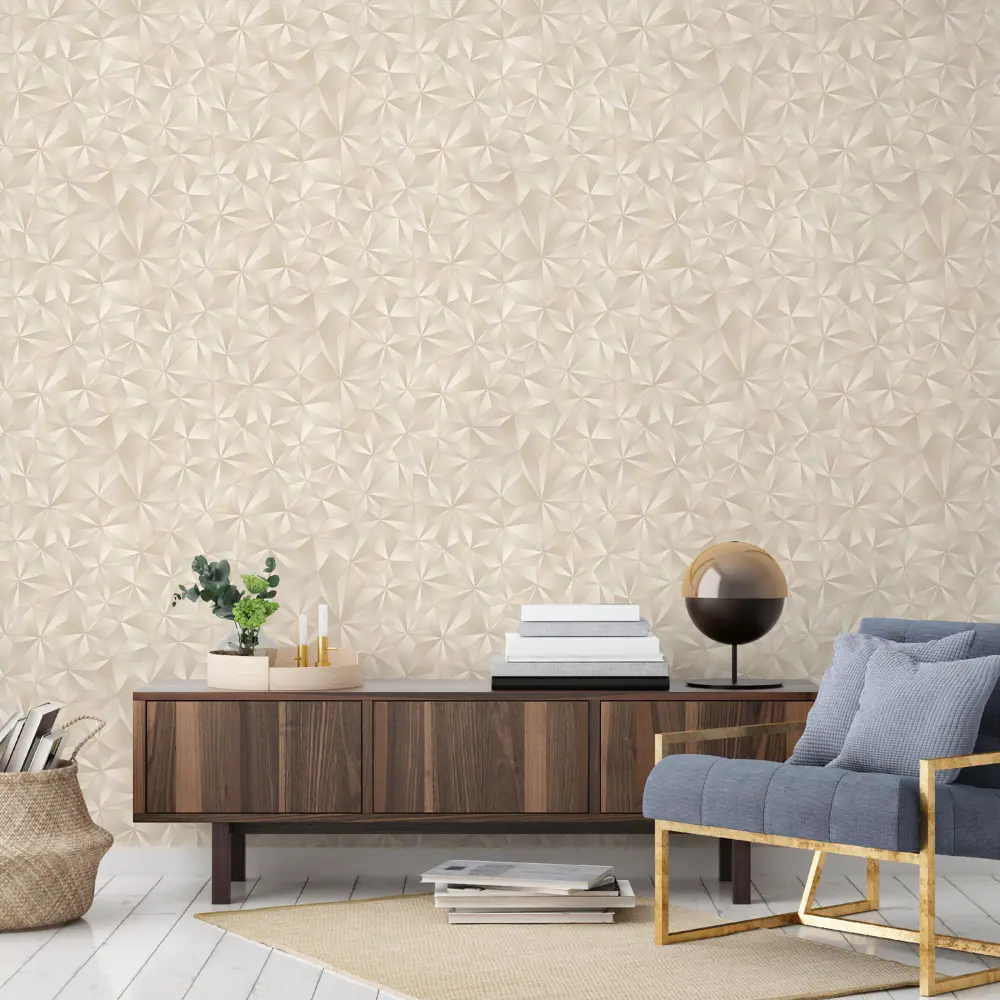 Обои флизелиновые Ornamy L Etoile бежевые 1.06 м 8015-01 L'etoile STLM-2192987 - Вид №2