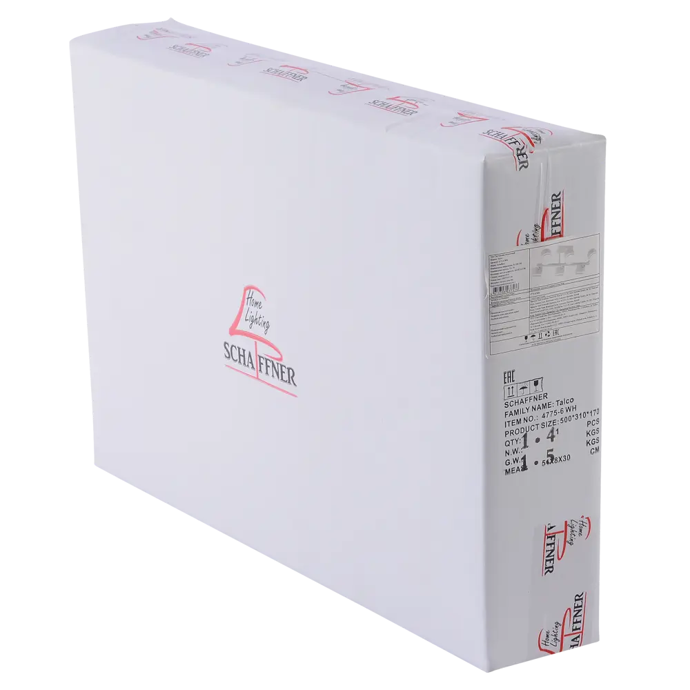 Люстра на штанге Talco 6 ламп 15 м² цвет белый SCHAFFNER STLM-2195996 - Вид №7