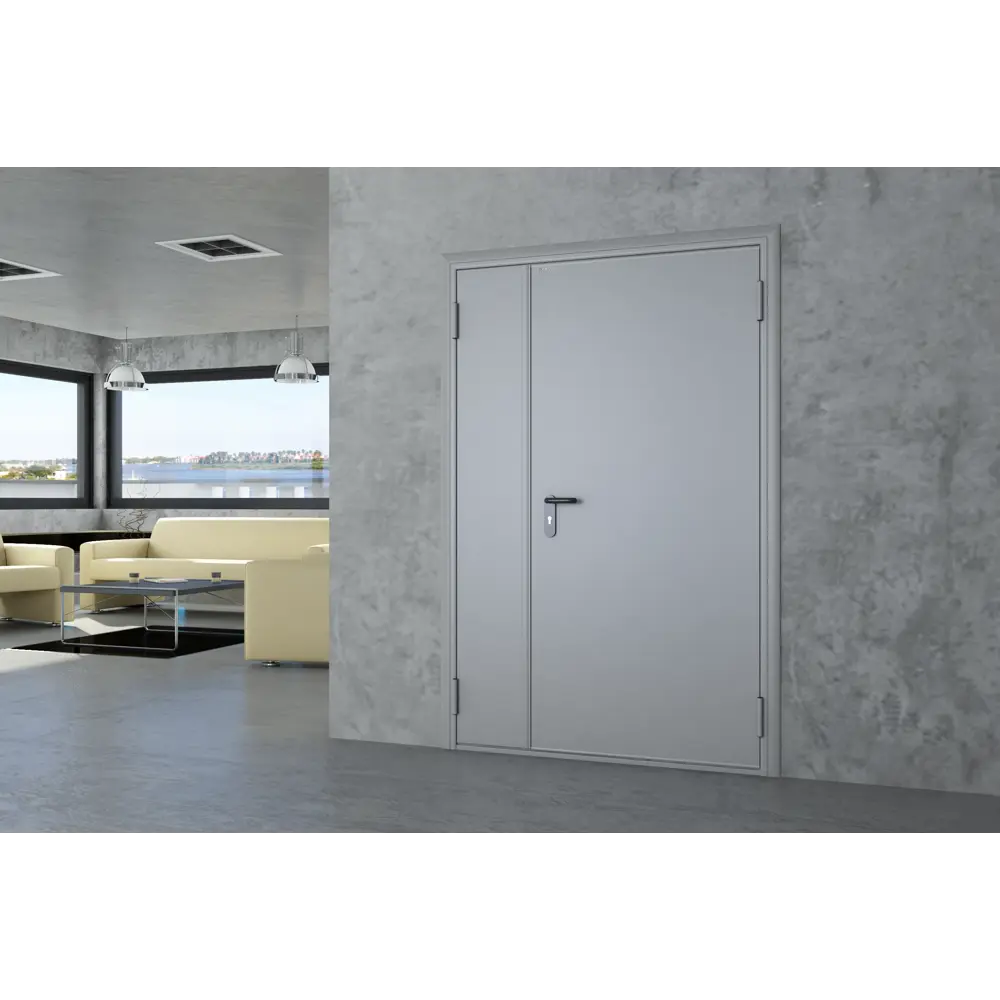 Дверь техническая 1150x2050 мм правая цвет светло-серый RAL7035 DOORHAN STLM-2181534 - Вид №3