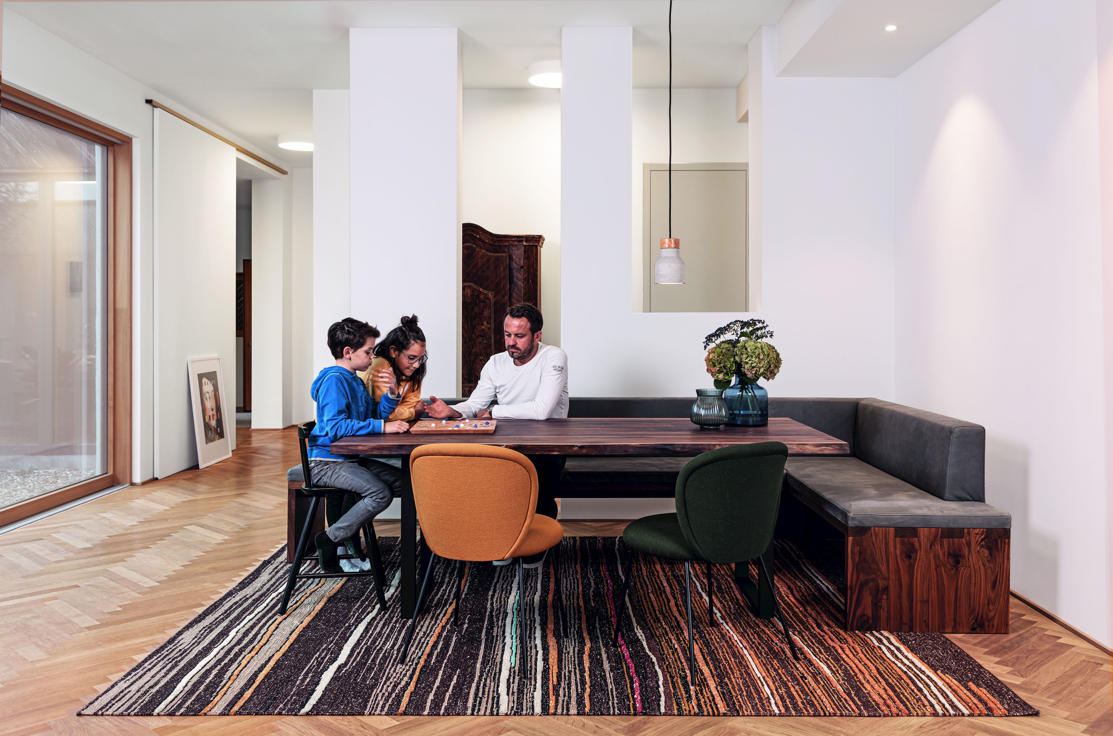 Деревянная мягкая скамейка со спинкой JANUA SC 02 ARCH-00075764 - Вид №1