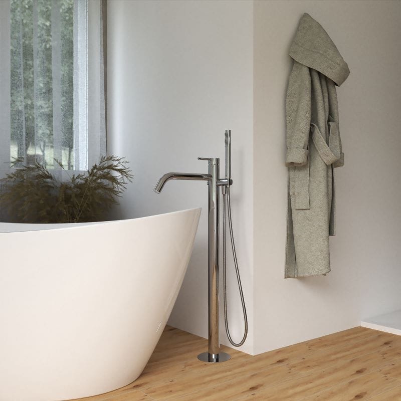 Смеситель для ванны из хромированной латуни с ручным душем Ercos Viktor ARCH-00034152 - Вид №1