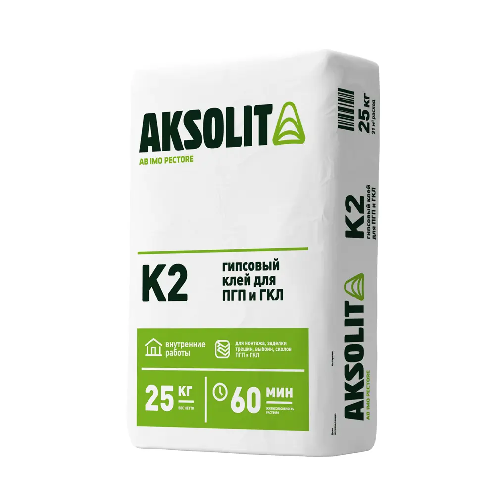 Клей гипсовый монтажный Aksolit К2 25 кг K 2 STLM-2147722