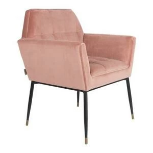 Кресло Kate розовое высокое под бархат на тонких ножках