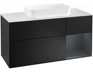 Villeroy&Boch Тумба под раковину Прямоугольная версия F301HGPD Finion Black Matt Lacquer