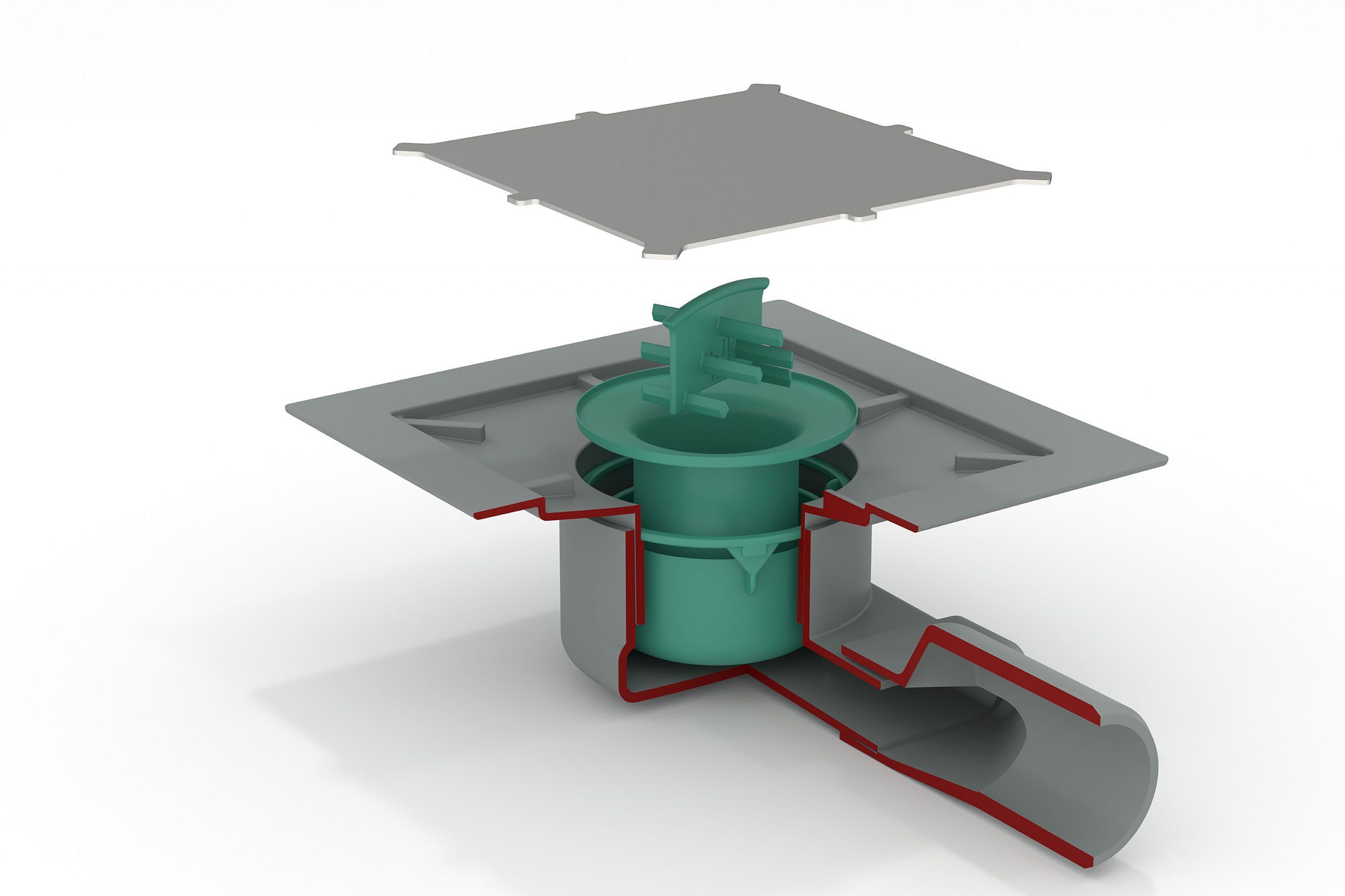 СИФОНАЛЬНЫЙ слив для слива пола из АБС-пластика OMP Unseen ARCH-00101428 - Вид №2