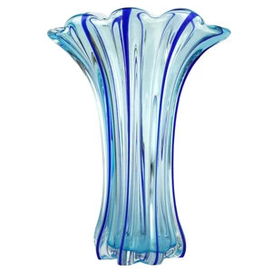 3896 ORIGINALMURANOGLASS Ваза Голубой цветок - муранское стекло OMG 28 см