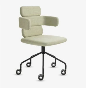Luxy Поворотное офисное кресло из ткани с 5 спицами на колесиках Cluster Cl6