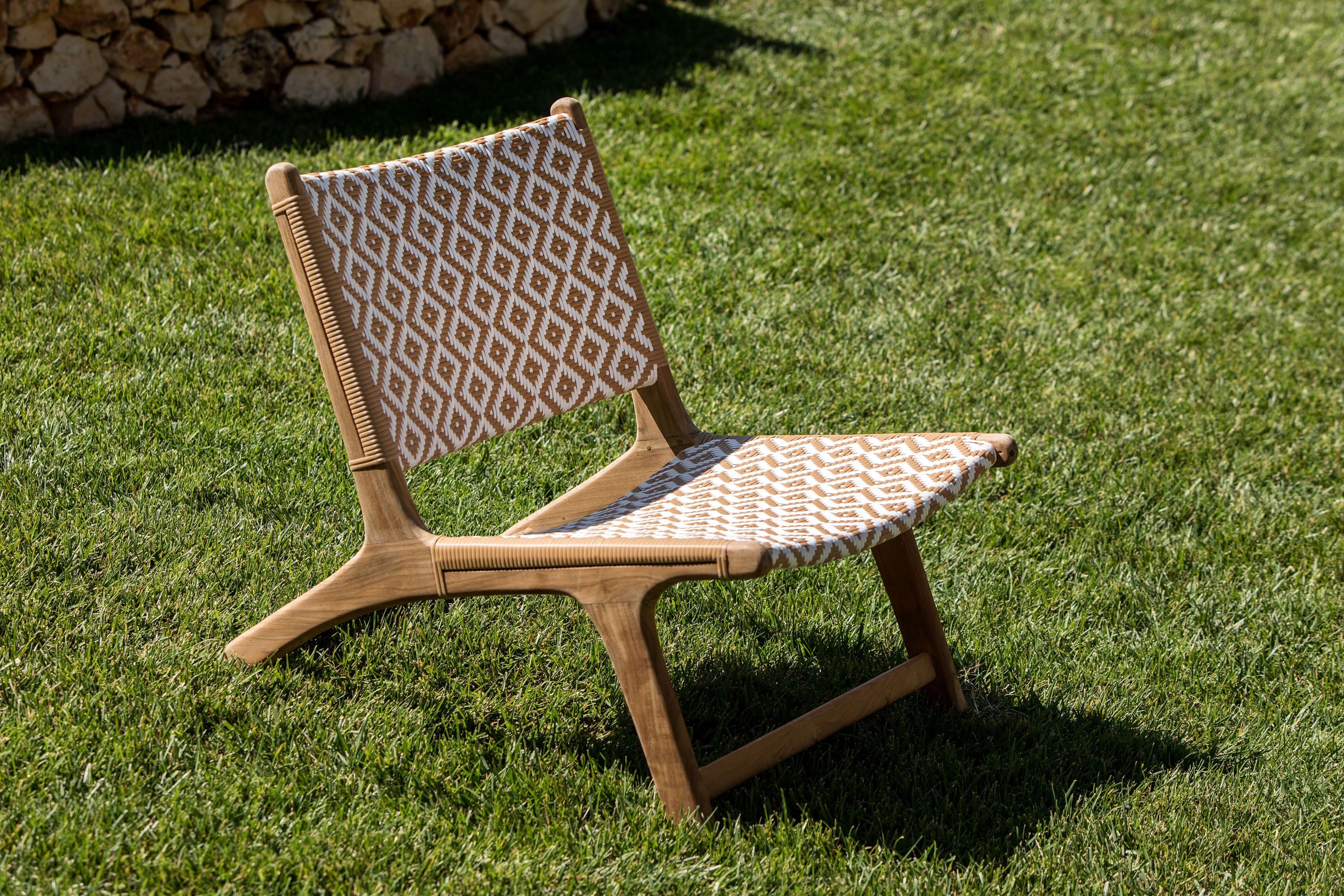 Садовое кресло из тикового дерева и синтетической ткани cbdesign Vienna Relax ARCH-00041545 - Вид №14