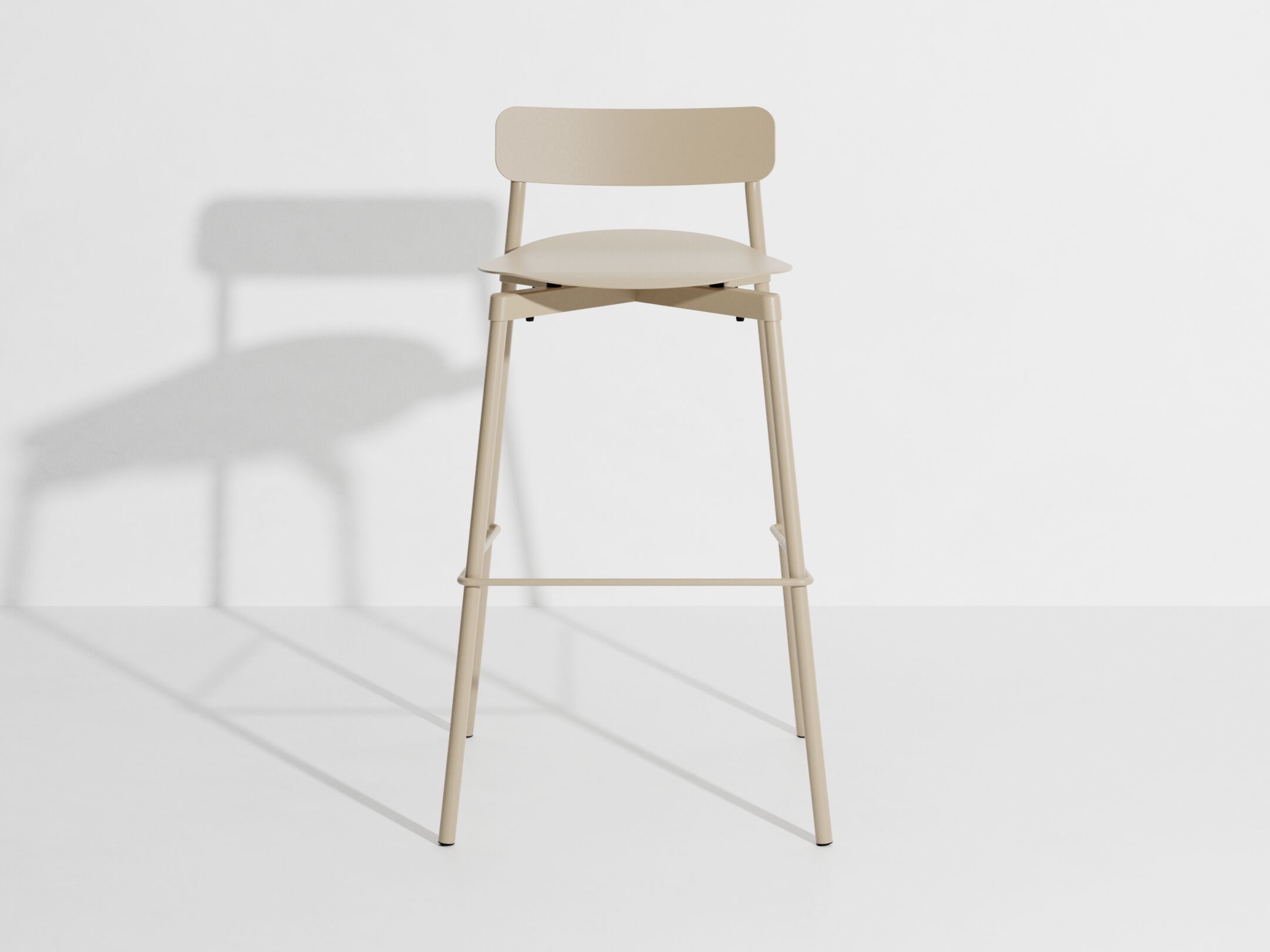 Высокий штабелируемый алюминиевый стул с порошковым покрытием с подставкой для ног Petite Friture Fromme ARCH-00091817 - Вид №36