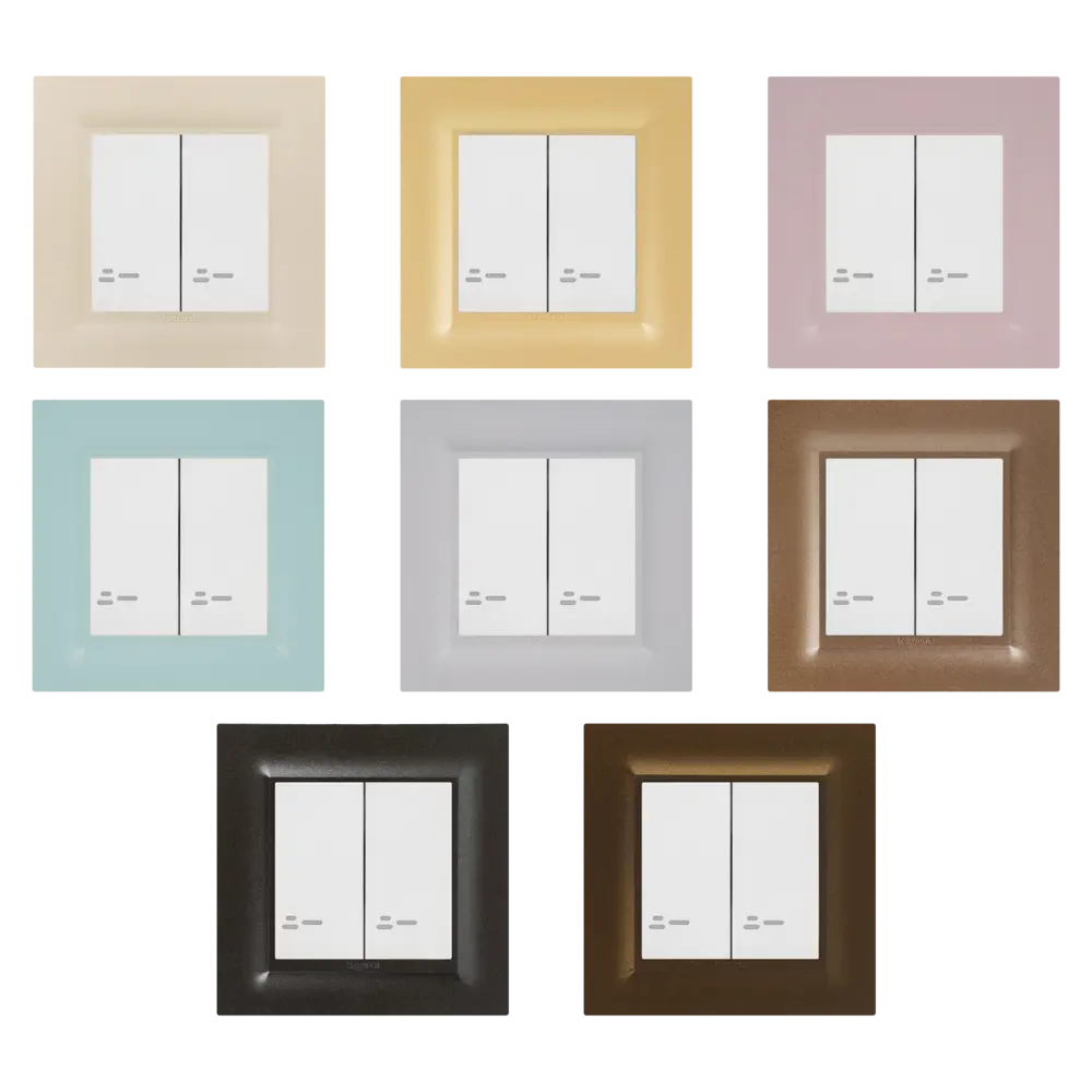 82064618 Выключатель встраиваемый Legrand Structura 2 клавиши с подсветкой, цвет белый STLM-0018608 - Вид №1