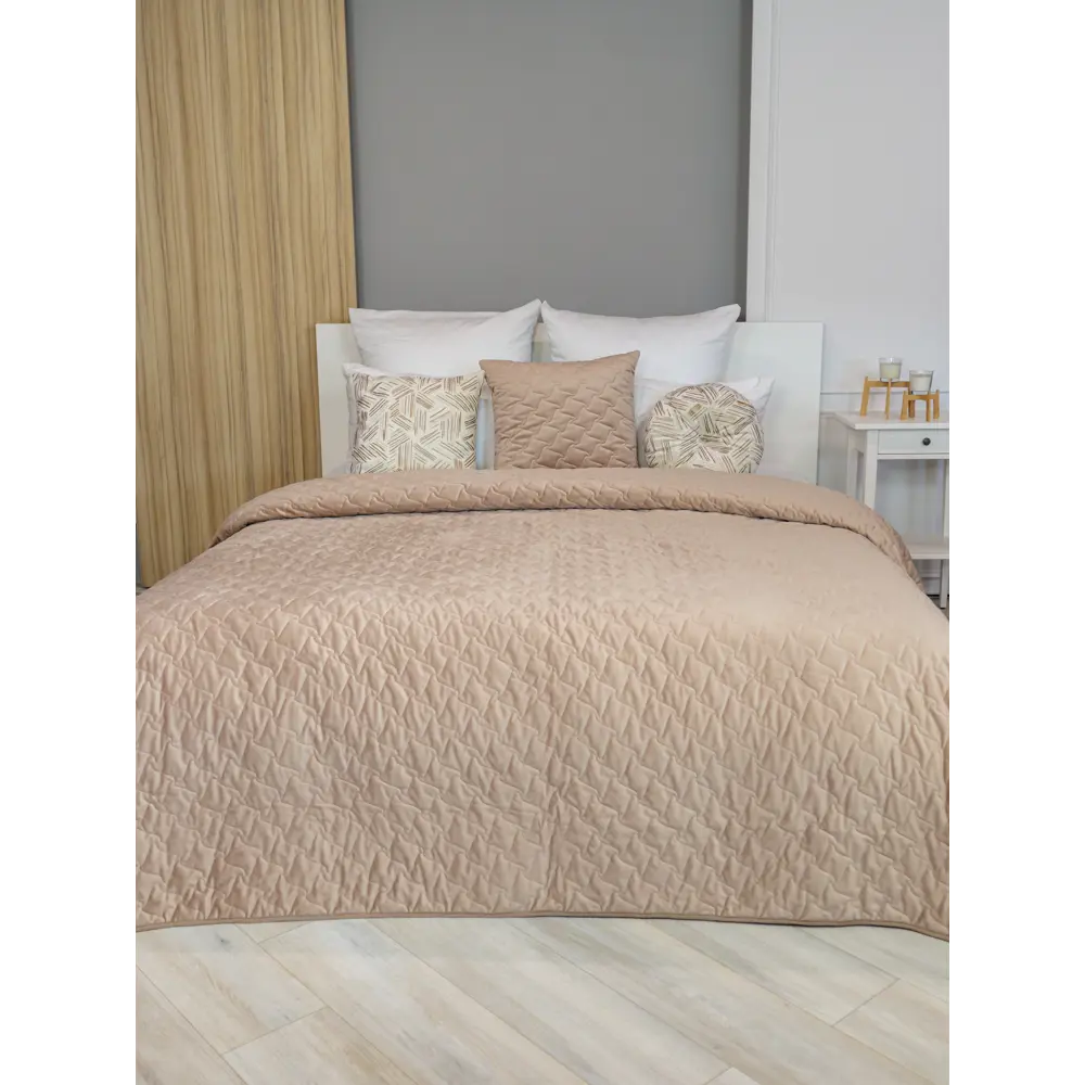 Покрывало Verona 220x240 см бархат цвет кремовый Cream 5 Бельвита Нео-классика STLM-2070946 - Вид №5