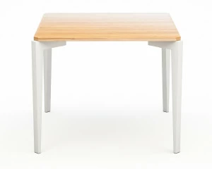Обеденный стол квадратный натуральный дуб с белыми ножками 93 см Quatro Compact TORY SUN QUATRO COMPACT 338639 Белый