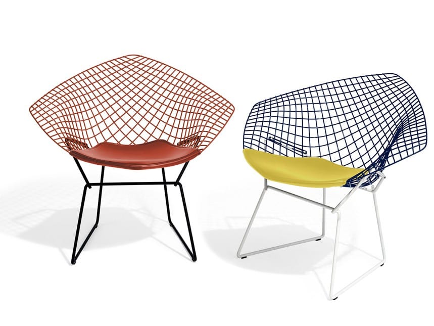 Стальное кресло с мягким сиденьем Knoll Bertoia ARCH-00010678 - Вид №7