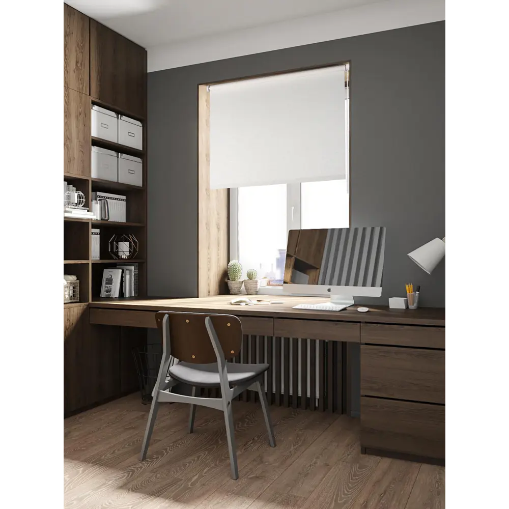 Штора рулонная Shine 140x175 см белая PRAKTO STLM-2058641 - Вид №4