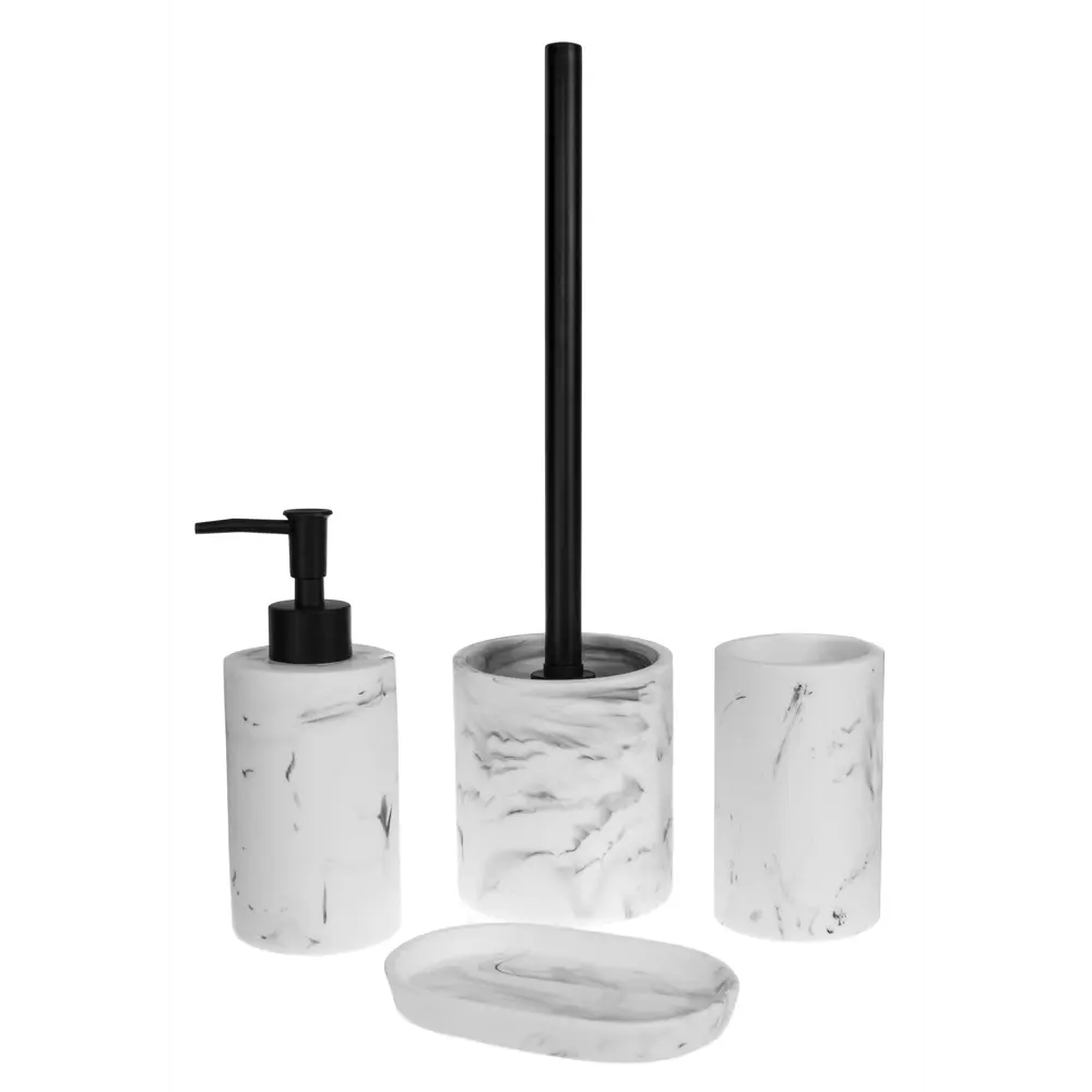 Диспенсер для жидкого мыла Marble полирезина текстура мрамор PROFFI HOME STLM-2026505 - Вид №2