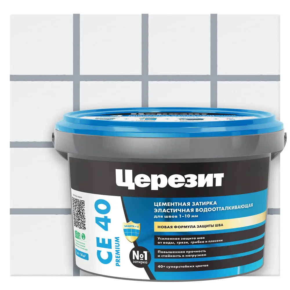 ЦЕРЕЗИТ CE 40 Premium: эластичная затирка для швов серый сланец 2 кг 89422159 STLM-1575298